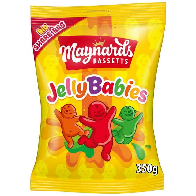 Maynards Bassetts Jelly Babies 350g Sweets Carton - gallery image 1