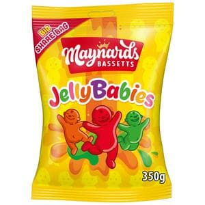 Maynards Bassetts Jelly Babies 350g Sweets Carton