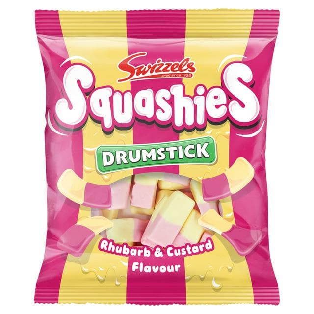 Swizzels Drumstick Squashies Rhubarb & Custard Flavour 140g - gallery image 1