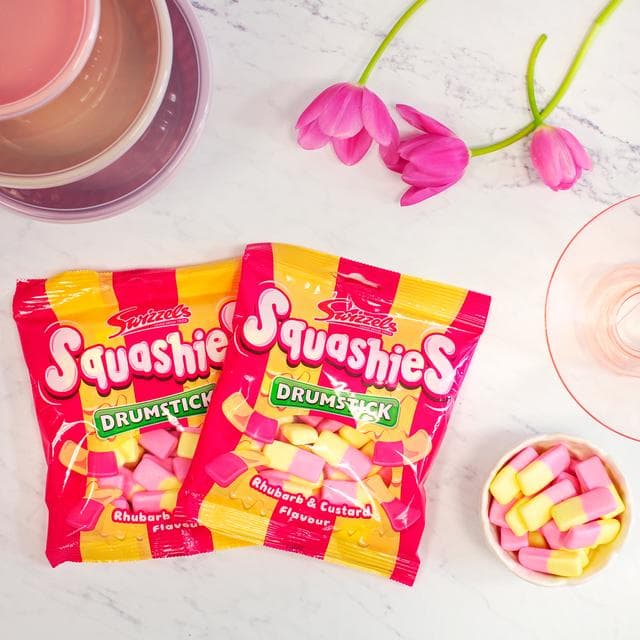 Swizzels Drumstick Squashies Rhubarb & Custard Flavour 140g - gallery image 3