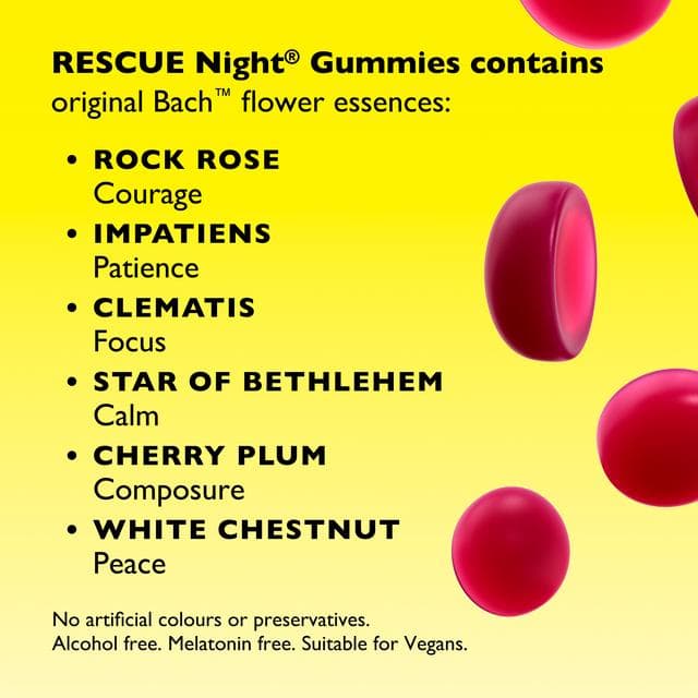 Bach Rescue Night Vegan Gummies Raspberry with Other Natural Flavours x60 - gallery image 4
