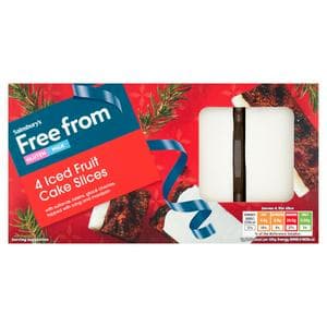 Sainsbury's Free From 4 x 210g Iced Fruit Multipack Cake Slices