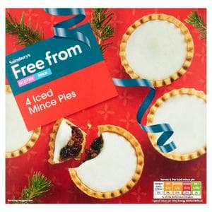 Sainsbury's Free From 4 x Iced Mince Pies 225g