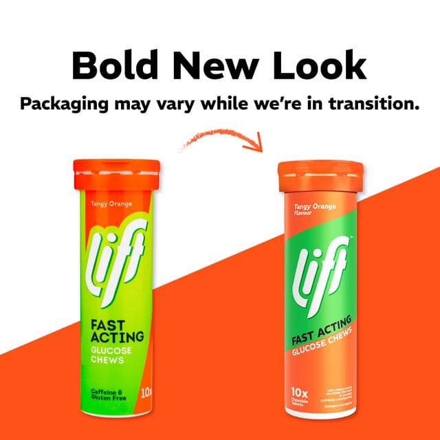 Lift Tangy Orange Fast Acting Glucose Chews x10 40g - gallery image 4