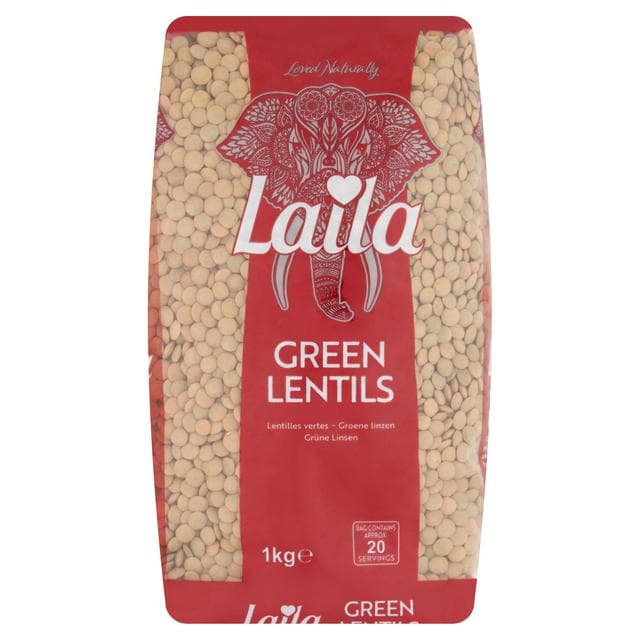 Laila Green Lentils 1kg - gallery image 1