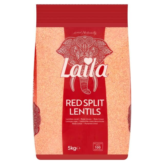 Laila Red Split Lentils 5kg - gallery image 1