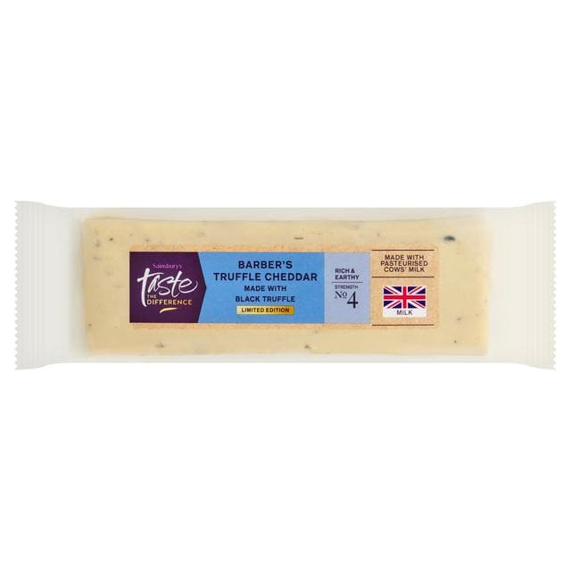 Sainsbury's Barber's Truffle Cheddar, Taste the Difference 200g - gallery image 1