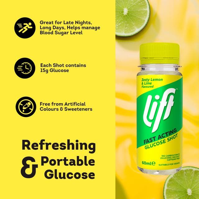 Lift Glucose Juice Lemon & Lime Shot 60ml - gallery image 3