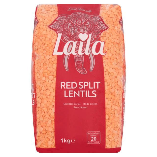Laila Red Split Lentils 1kg - gallery image 1