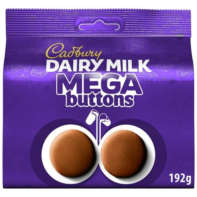 Cadbury Dairy Milk Mega Buttons Chocolate Large Sharing Bag 192g - gallery image 1