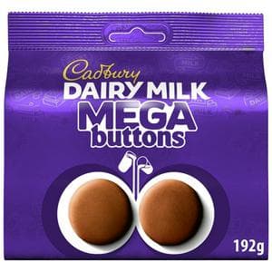 Cadbury Dairy Milk Mega Buttons Chocolate Large Sharing Bag 192g