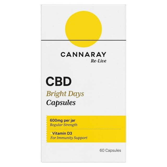 Cannaray Re Live CBD Bright Days Capsules x60 - gallery image 1