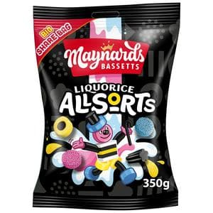 Maynards Bassetts Liquorice Allsorts 350g Sweets Carton
