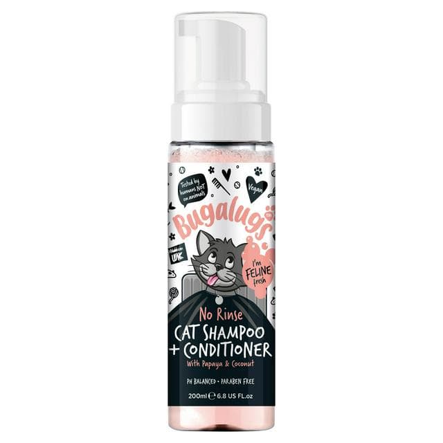 Bugalugs No Rinse Cat Shampoo + Conditioner with Papaya & Coconut 200ml - gallery image 1