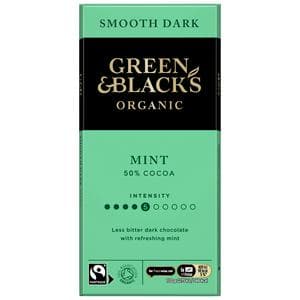 Green & Black's Organic Smooth Mint Chocolate Bar 90g