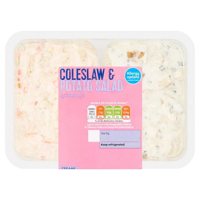 Sainsbury's Creamy Coleslaw & Potato Salad 400g - gallery image 1