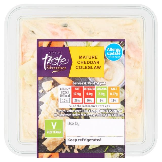 Sainsbury's Mature Cheddar Coleslaw, Taste the Difference 300g - gallery image 1