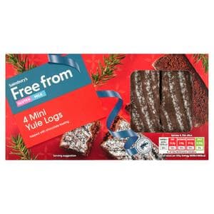 Sainsbury's Free From 4 x 176g Mini Yule Logs Multipack Cakes