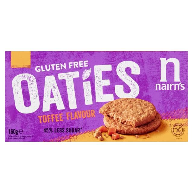 Nairn's Gluten Free Oaties Toffee Flavour 160g - gallery image 1