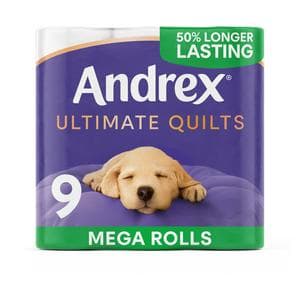 Andrex Ultimate Quilts Mega Toilet Rolls x9