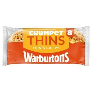 Warburtons Crumpet Thins x8