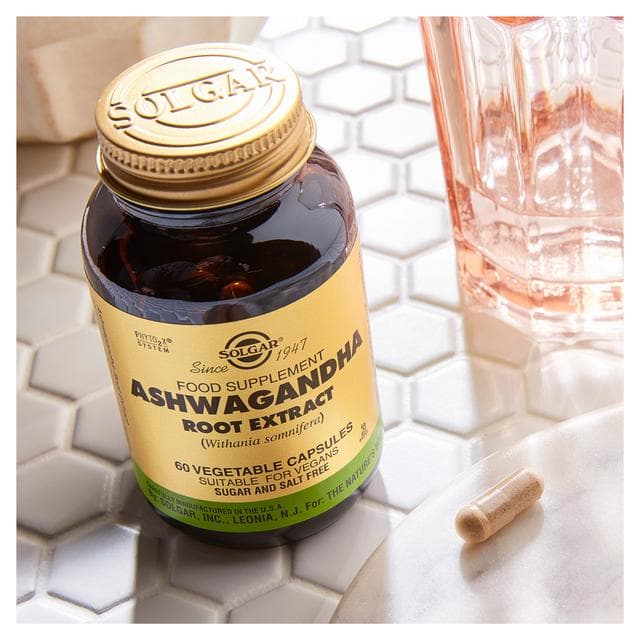 Solgar Food Supplement Ashwagandha Root Extract Vegetable Capsules x60 - gallery image 3