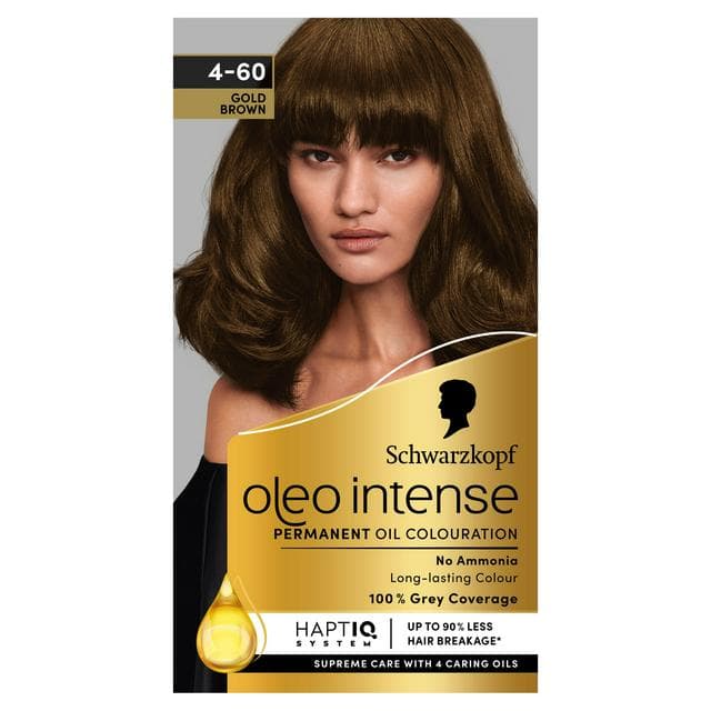 Schwarzkopf Oleo Intense Oil Colouration 4-60 Gold Brown Permanent Hair Dye - gallery image 1