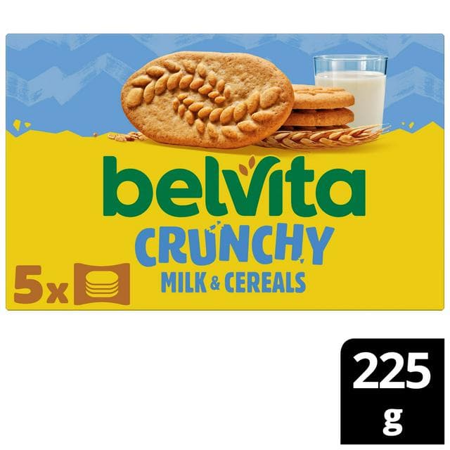 Belvita 5 x 45g Milk & Cereal Multipack Biscuit Snack Bars - gallery image 1