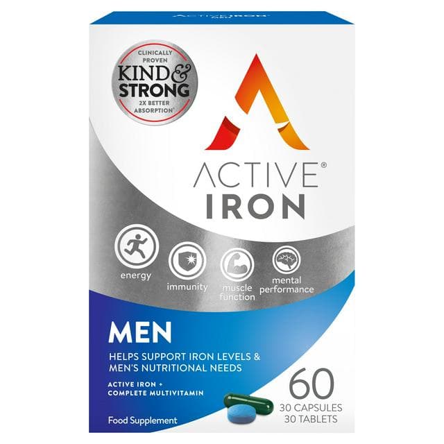 Active Iron For Men Daily Capsules & Tablets x60 - gallery image 1