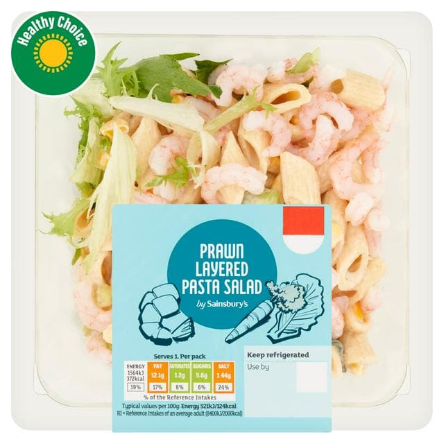 Sainsbury's 300g Prawn Layered Pasta Salad - gallery image 1