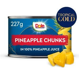 Dole Tropical Gold Premium Pineapple Chunks In Juice 227g