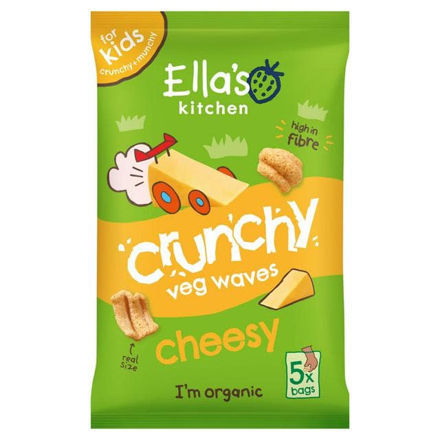Ella's Kitchen Organic Crunchy Cheesy Pea Crisps Kids Snack Multipack 3+ Years 5x10g - gallery image 1