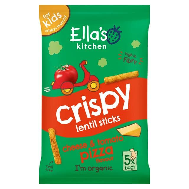 Ella's Kitchen Organic Crispy Pizza Lentil Crisps Kids Snack Multipack 3+ Years 5x10g - gallery image 1