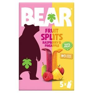 BEAR Fruit Splits Pineapple & Raspberry Multipack 5x20g