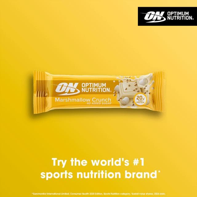 Optimum Nutrition Protein Bar Marshmallow Crunch Flavour single serve 65g - gallery image 3