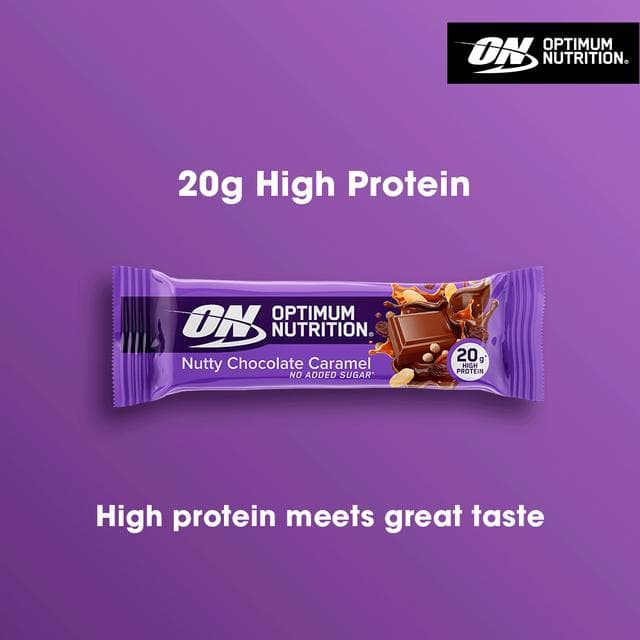 Optimum Nutrition Protein Bar Nutty Chocolate Caramel Flavoursingle serve70g - gallery image 2