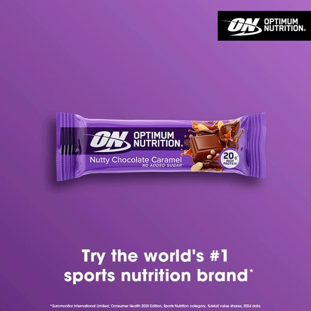 Optimum Nutrition Protein Bar Nutty Chocolate Caramel Flavoursingle serve70g - gallery image 3