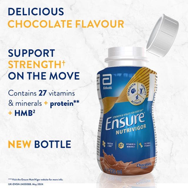 Ensure Nutrivigor Chocolate Flavour Nutritional Ready to Drink Protein Shake 220ml - gallery image 2