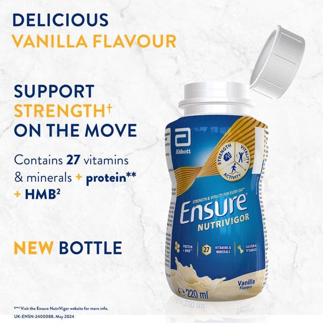 Ensure Nutrivigor Vanilla Flavour Nutritional Ready to Drink Protein Shake 220ml - gallery image 2