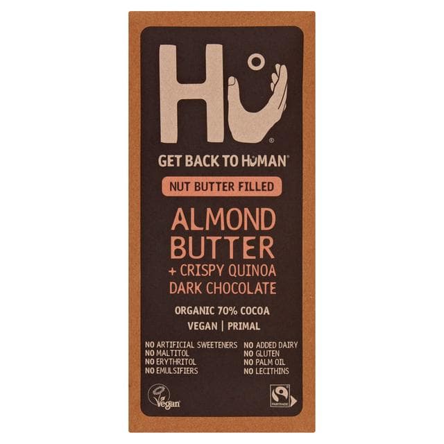 Hu Almond Butter & Crispy Quinoa Dark Chocolate Bar 60g - gallery image 1