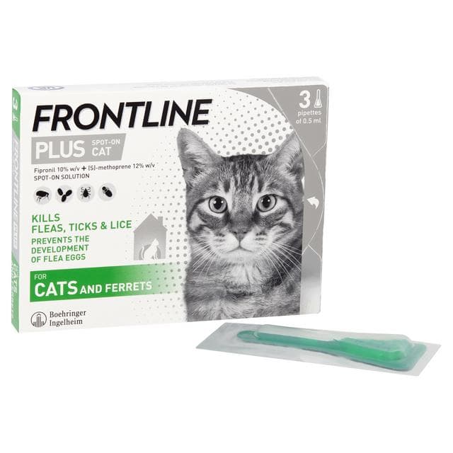Frontline Plus Flea & Tick Treatment Cat x3 - gallery image 4