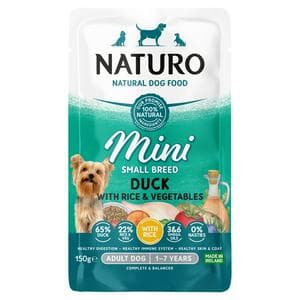 Naturo Natural Pet Adult Dog Food Mini Duck with Rice & Vegetables 1-7 Years 150g
