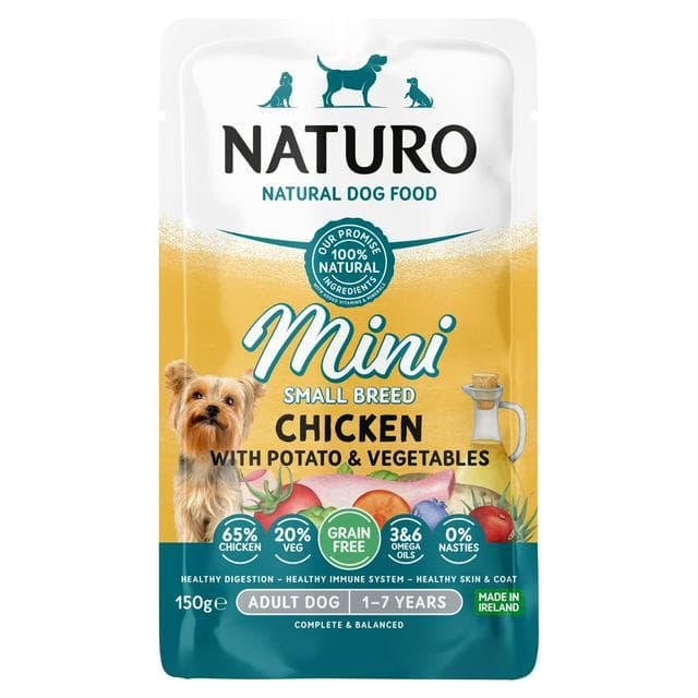 Naturo Natural Pet Adult Dog Food Mini Chicken with Potato & Vegetables 1-7 Years 150g - gallery image 1