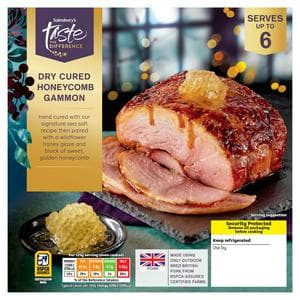 Sainsbury's 1.35kg Honeycomb Gammon Joint with Wildflower Honey Glaze, Taste the Difference