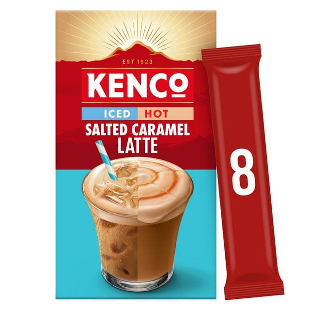 Kenco Iced Hot Salted Caramel Latte Sachets 8x20.3g - gallery image 1