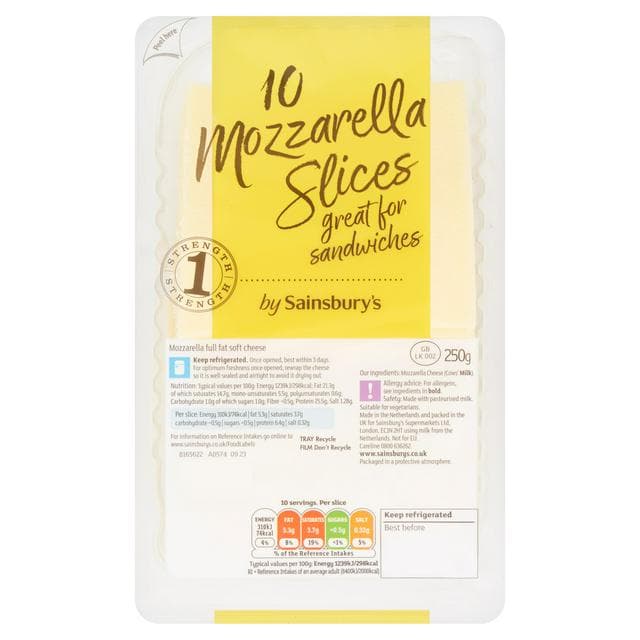 Sainsbury's Mozzarella Slices 250g - gallery image 1