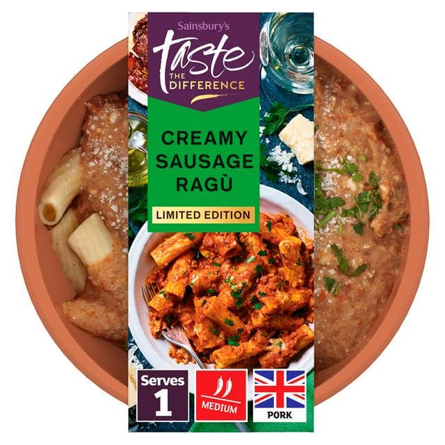 Sainsbury's Creamy Sausage Ragu, Limited Edition, Taste the Difference 375g - gallery image 1
