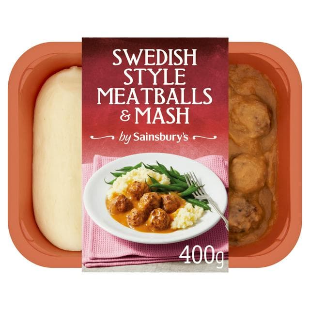 Sainsbury's Swedish Style Meatballs & Mash 400g - gallery image 1