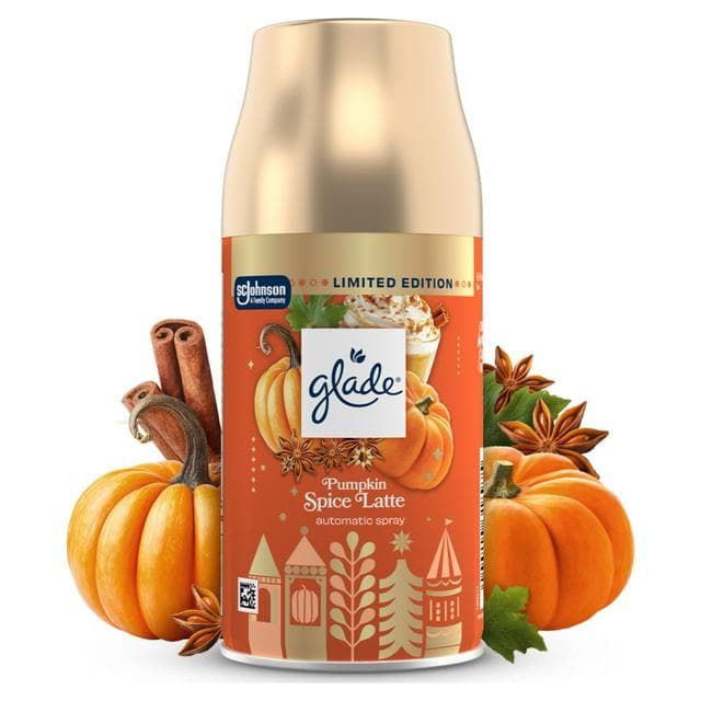 Glade Pumpkin Spice Latte Festive Automatic Spray Refill Air Freshner, Limited Edition 269ml - gallery image 1