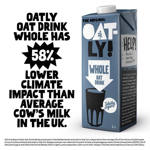 Oatly Whole Long Life Oat Drink 1L - gallery image 4